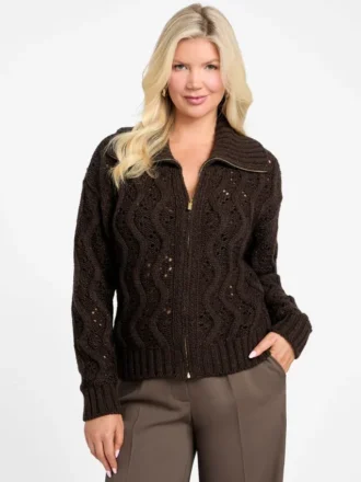 Adenora Zipped Cardigan Sweater