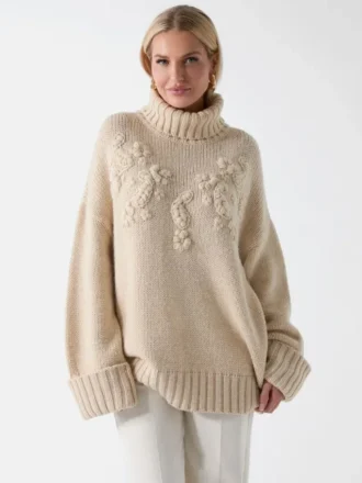 Ahlam Turtleneck Embroidered Sweater