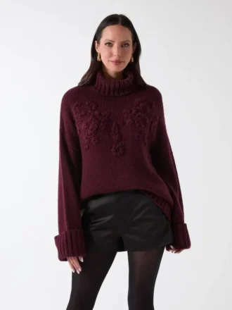 Ahlam Turtleneck Embroidered Sweater
