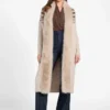 Akilah Faux Fur-Trim Longline Cardigan