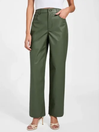 Alix Faux-Leather High-Rise Straight Pants