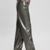 Ambra Metallic Faux-Leather Pants