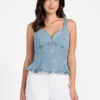 Anika Denim Peplum Top