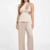Aretha Satin Crossed Top