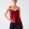 Aretha Satin Twisted Top