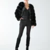 Arielle Cropped Faux-Fur Jacket