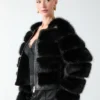 Arielle Cropped Faux-Fur Jacket