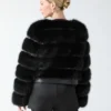 Arielle Cropped Faux-Fur Jacket