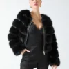 Arielle Cropped Faux-Fur Jacket