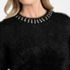 Arisa Rhinestone Neck Sweater