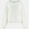 Arisa Rhinestone Neck Sweater