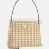 Atalia Raffia Crossbody Bucket Bag