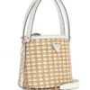 Atalia Raffia Crossbody Bucket Bag
