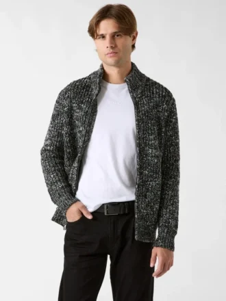 Austin Slub Zip-Up Cardigan