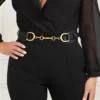 Bamboo Clasp Leather Belt