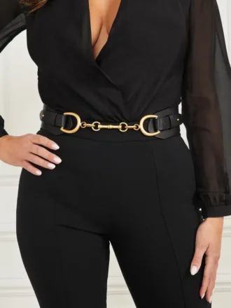 Bamboo Clasp Leather Belt