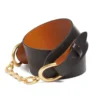 Bamboo Clasp Leather Belt