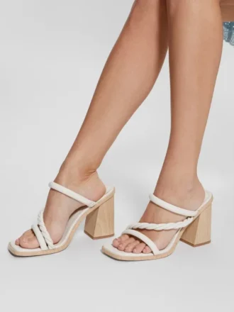 Barper Strappy Wooden Heel Sandals
