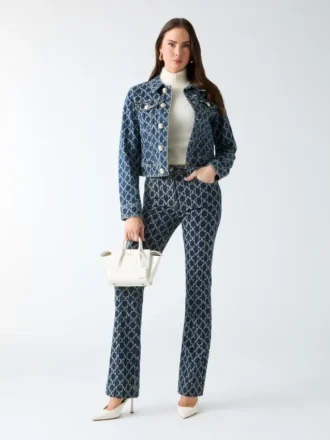 Bea Monogram Denim Pant