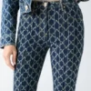Bea Monogram Denim Pant