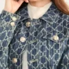 Bea Monogram Denim Trucker Jacket