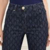 Bea Monogram Print Denim Pant