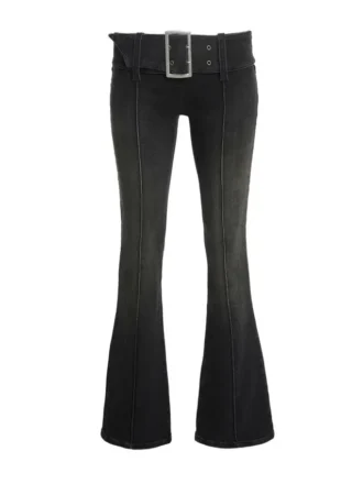 Belted Bootcut Jeans