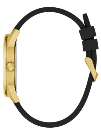 Black and Gold-Tone Silicone Analog Watch