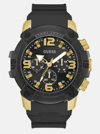 Black Chronograph Silicon Watch