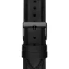 Black Leather Analog Watch