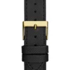 Black Leather Chronograph Watch