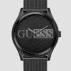 Black Mesh Analog Watch