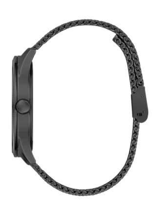 Black Mesh Analog Watch