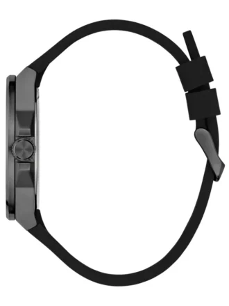 Black Silicone Analog Watch