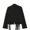 Black Suede Fringe Jacket