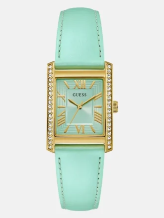 Blue Leather Analog Watch