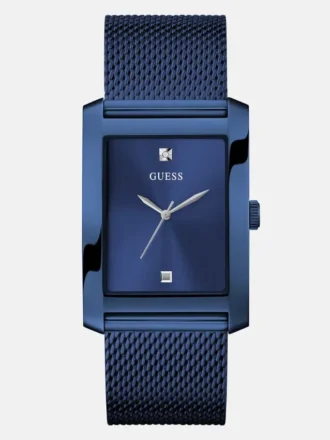 Blue Mesh Analog Watch