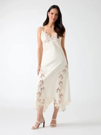 Brooke Crochet Floral Midi Dress