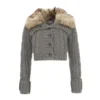 Cable Fur Sweater