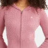 Cable-Knit Hooded Cardigan