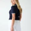 Cable-Knit Polo