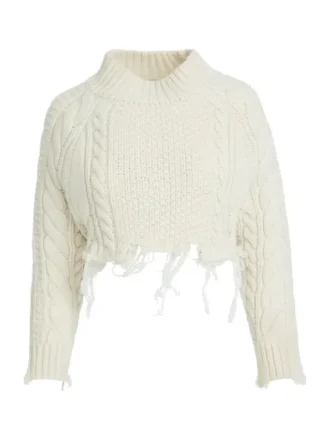 Cable-Knit Wool-Blend Sweater