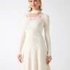 Candice Lace-Trim Sweater Dress