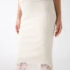 Candice Lace-Trim Sweater Skirt