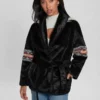 Carlotta Faux-Fur Wrap Jacket