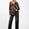 Clarisse Paisley Burnout Oversized Shirt