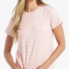 Classic Embroidered Logo Striped Tee