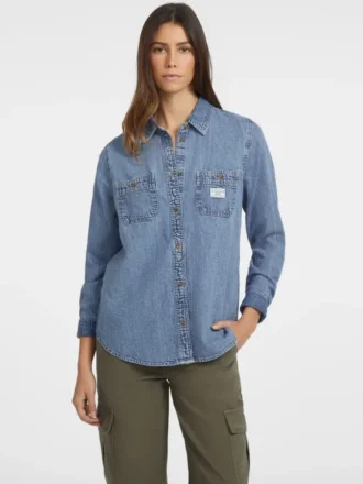 Classic Long-Sleeve Denim Shirt