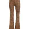 Coated Denim Flare Jeans