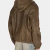 Coated Denim Hooded Jacket